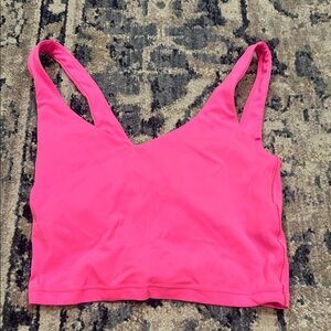 Aerie Bright Pink V-Neck Bralette